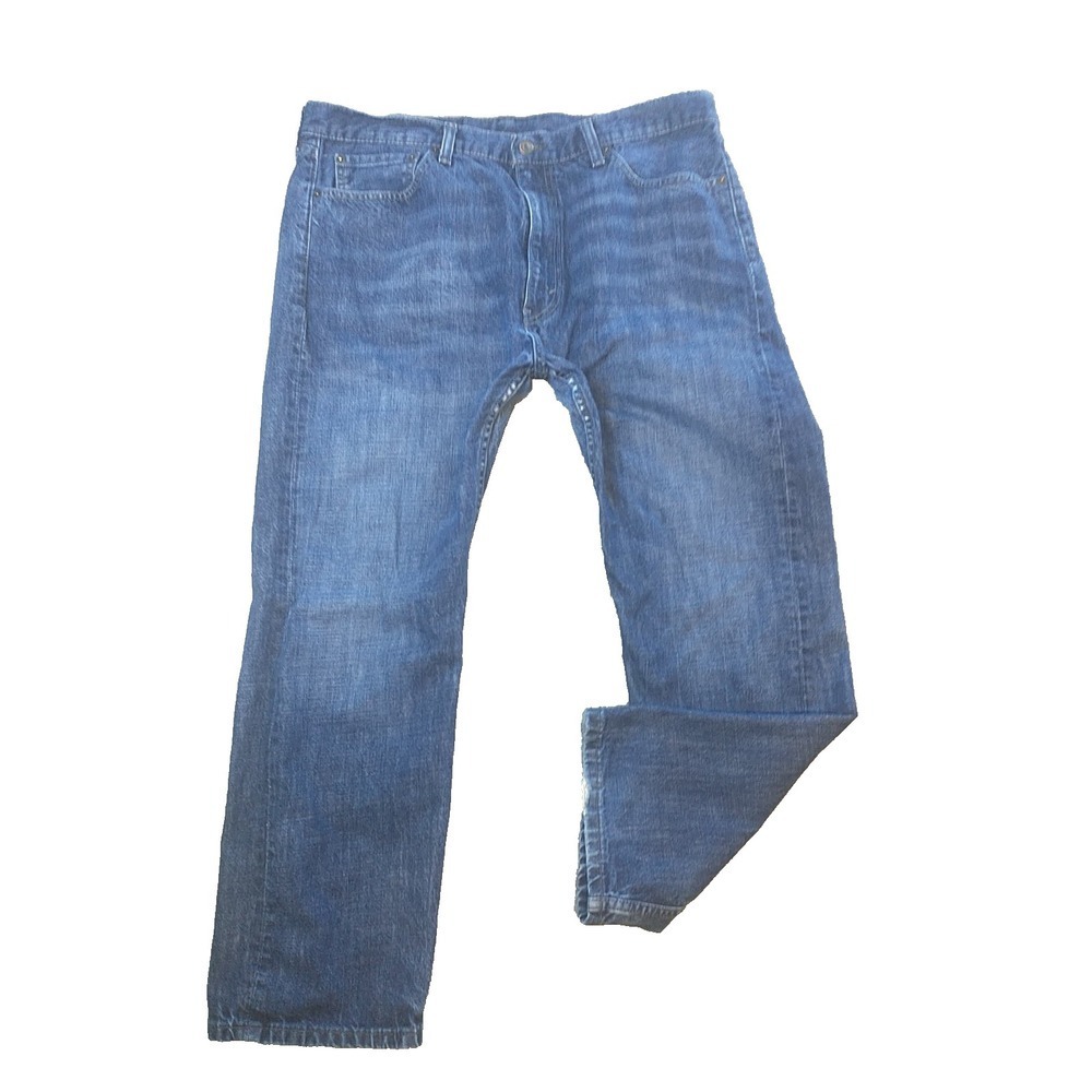 Levi Strauss & Co Mens Blue Straight Leg Denim Jeans 38x29 Medium Wash Mexico
